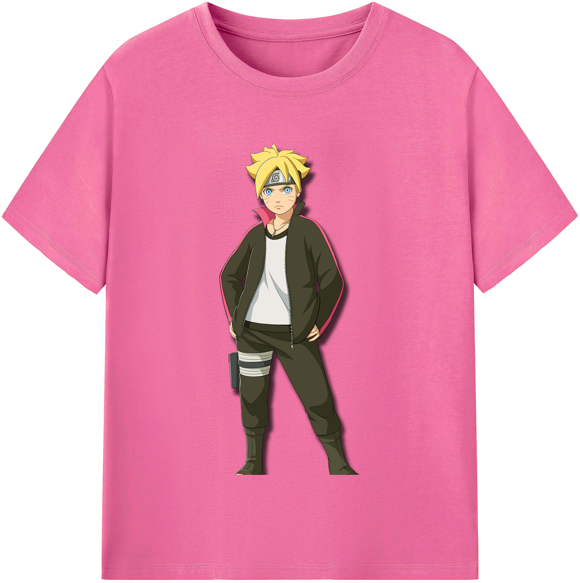 （画像用） NARUTO -ナルト- うずまき ボルト Uzumaki Boruto レディースカジュアルプリントTシャツ（綿100％）